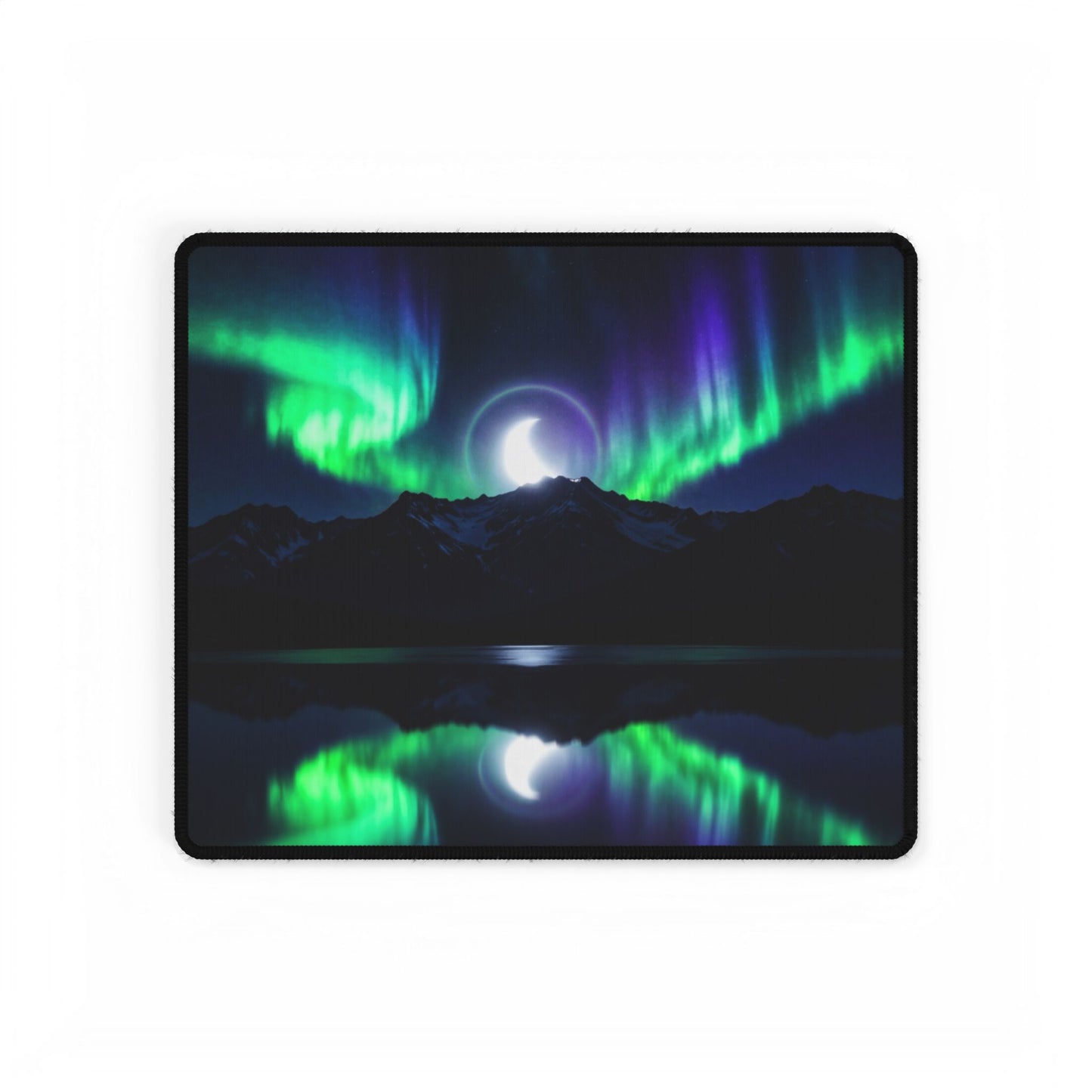 Foggy Forest Desk Mat — Large Atmospheric Mousepad for Office & Gaming
