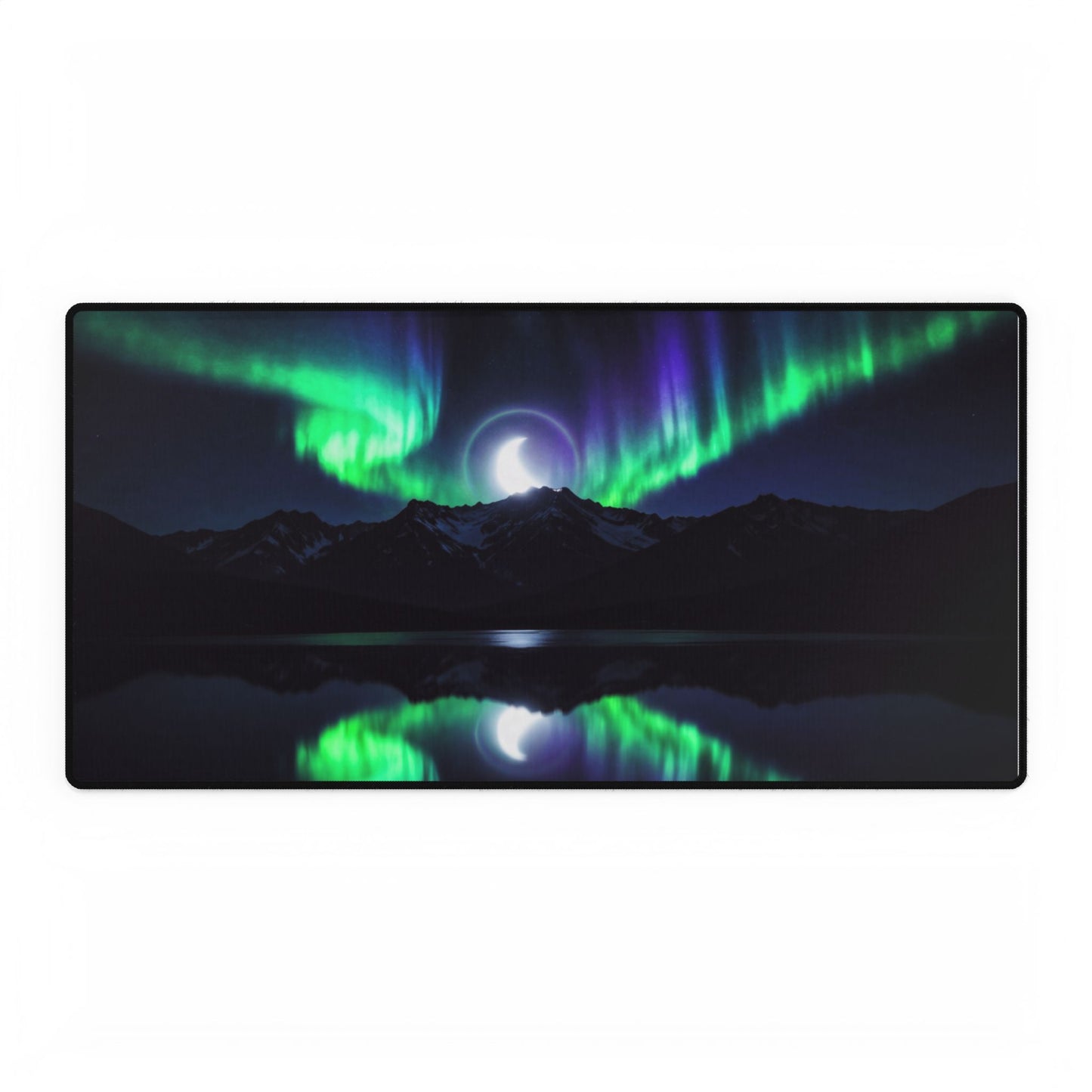 Foggy Forest Desk Mat — Large Atmospheric Mousepad for Office & Gaming