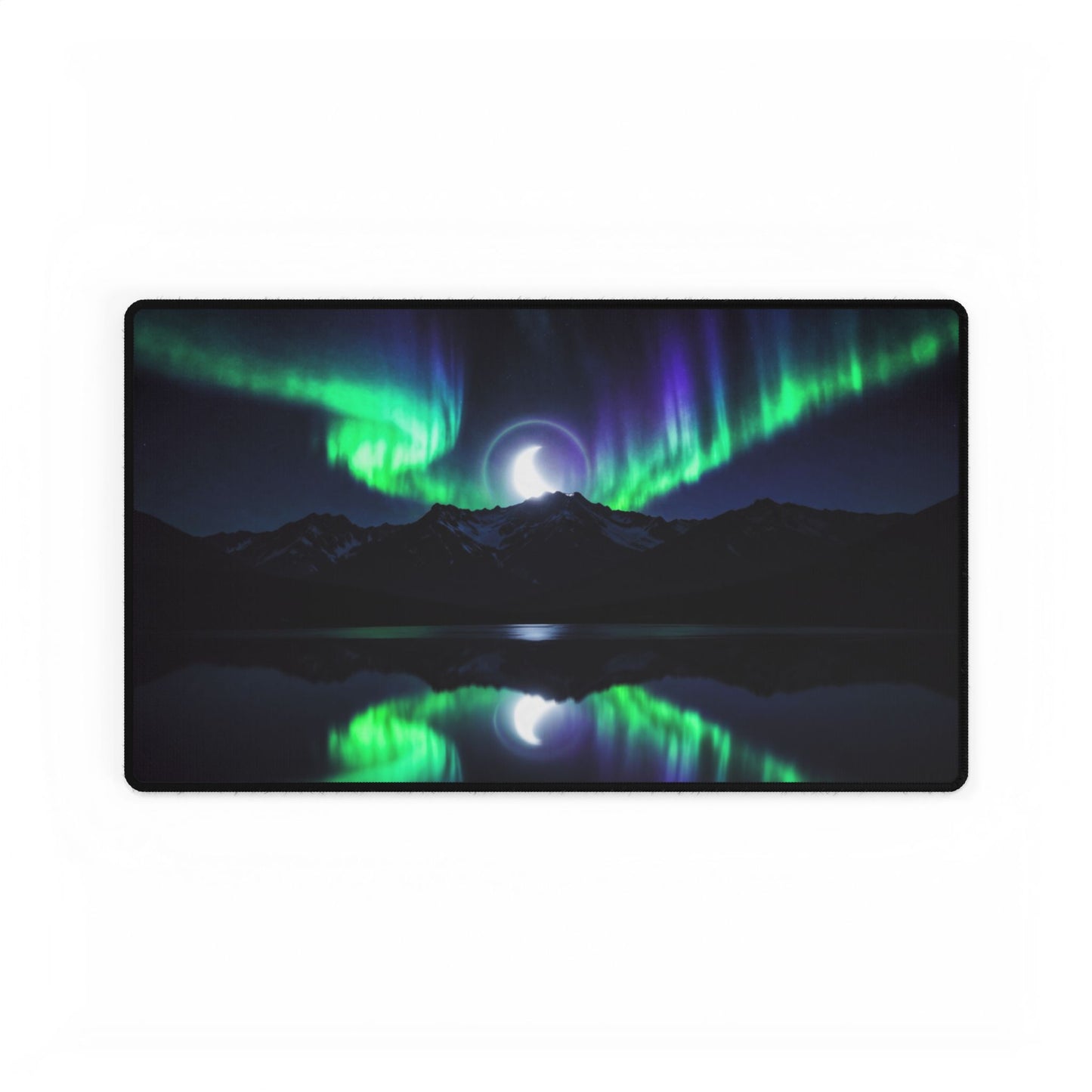Foggy Forest Desk Mat — Large Atmospheric Mousepad for Office & Gaming